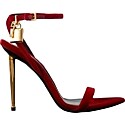 Tom Ford Padlock Embellished Velvet Sandals