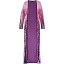 Tom Ford Sequin Hand Dyed Open Back Gown and Cardigan
