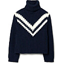 Tory Burch Sport Chevron Merino Sweater