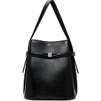 Toteme Black Belted Naplack Leather Bucket Bag