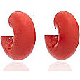 Uncommon Matters Beam Lacquered Wood Earrings in Red