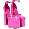 Valentino Discobox Patent Leather Platform Pumps