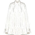 Valentino White Short Dress in Dab Poplin