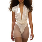 Vettese Deep V Ruched Bodysuit