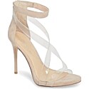 Vince Camuto Devin Clear Nude Strap Sandals