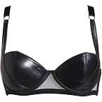 Something Wicked Nina Leather Balcony Bra