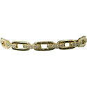 Xiv Karats 14Kt Yg Bangle Mounted Diamond Bracelet