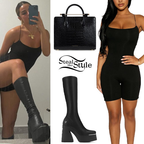 Black Jumpsuit, Platform Boots