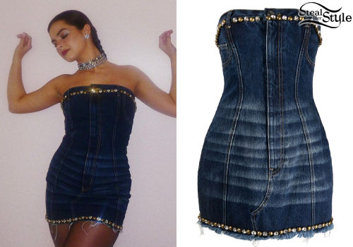 Embellished Denim Dress