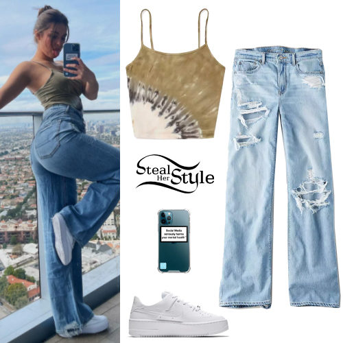 Tie-Dye Top, Ripped Jeans