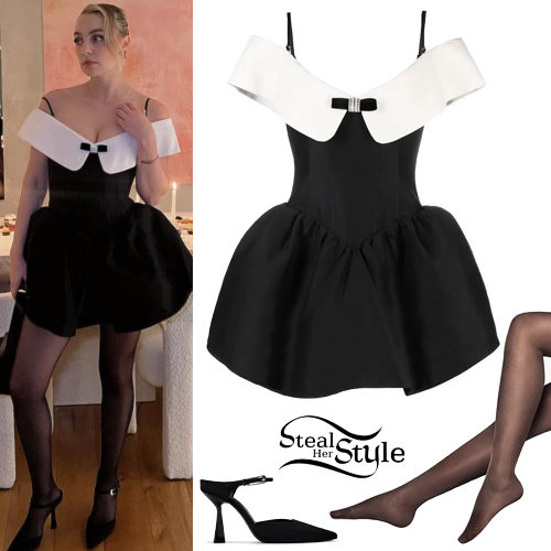 Black Mini Dress and Pumps