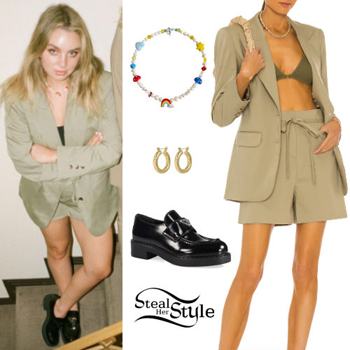 Green Suit, Black Loafers