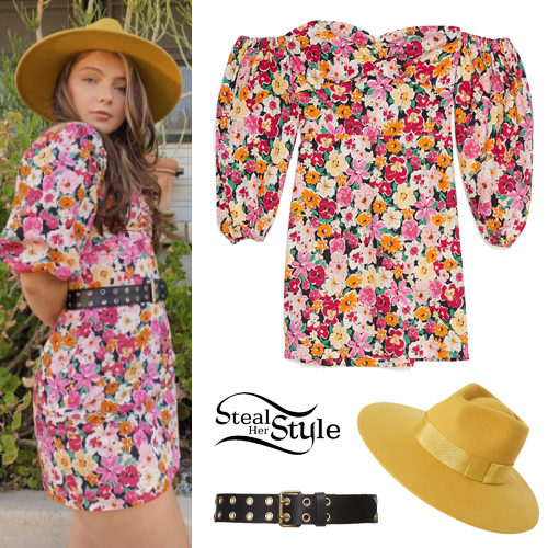 Floral Dress, Felt Hat