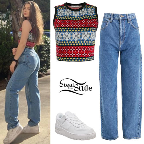 Printed Tank Top and Jeans