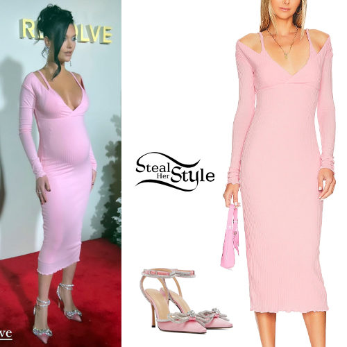 Pink Dress and Pumps