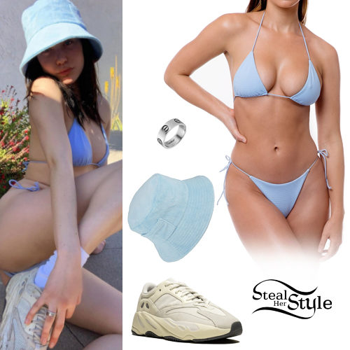Triangle Bikini, Blue Hat