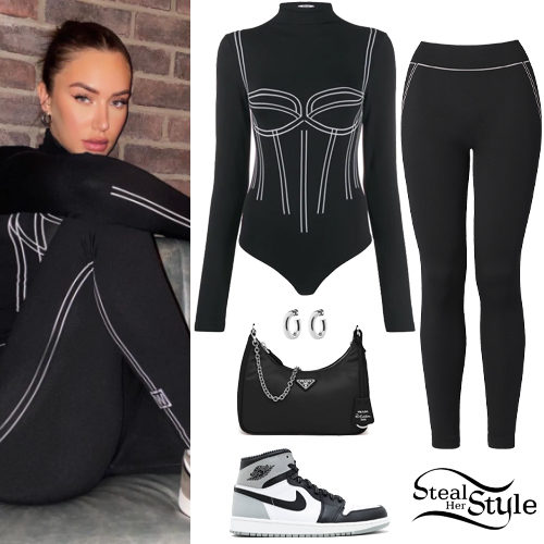 Black String Bodysuit and Legging