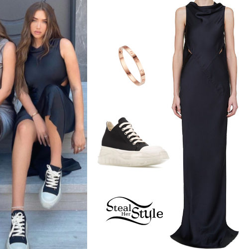 Black Dress, Platform Sneakers