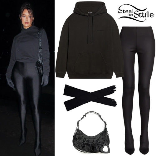 Black Hoodie and Heavy Spandex Pantaleggings