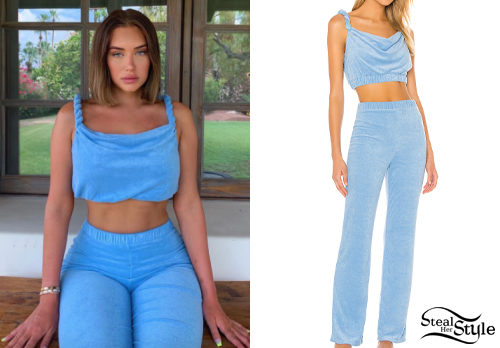 Blue Terry Maureen Top and Pants