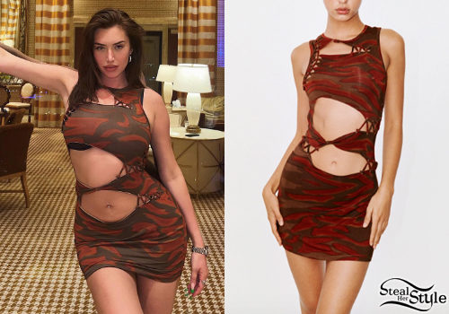 Printed Cutout Dress