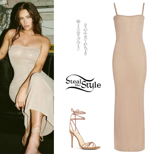 Tube Dress, Strappy Sandals