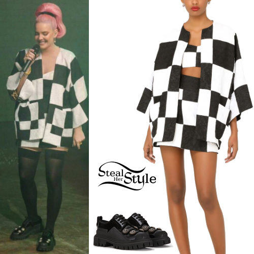 Black and White Checkerboard Outfit