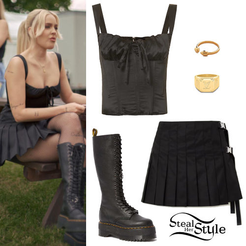 Black Corset Top and Skirt