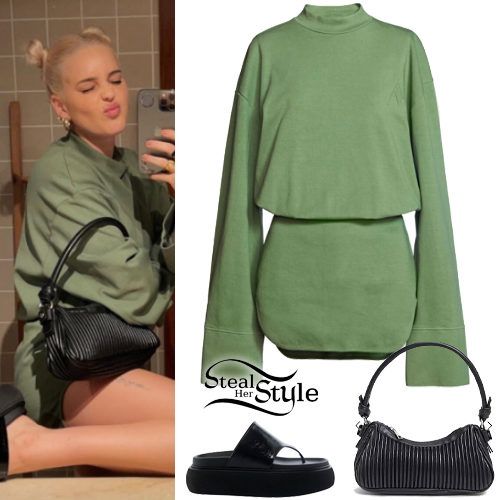 Green Mini Dress, Platform Shoes