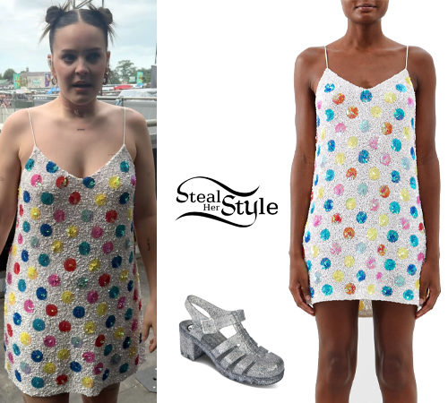 Polka Dot Dress and Sandals