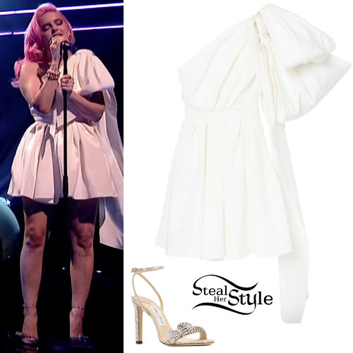 Carolina Herrera Bow Dress and Jimmy Choo Sandals