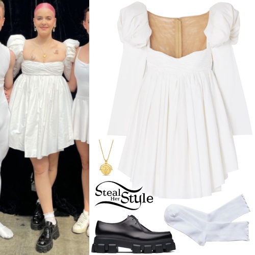 White Dress, Platform Shoes