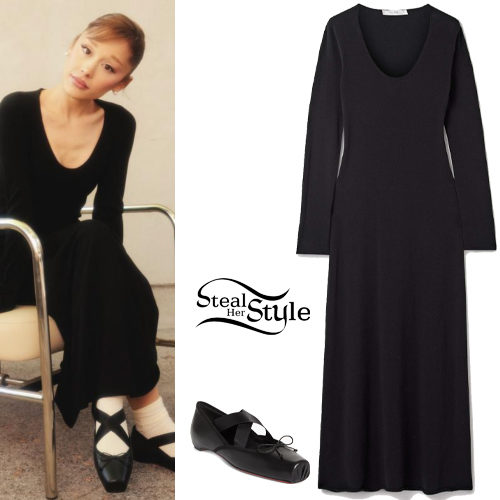 Black Dress and Flats