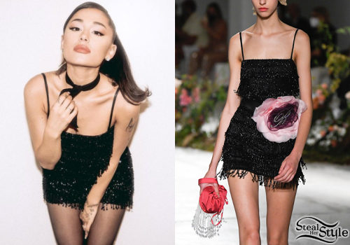 Black Fringe Mini Dress