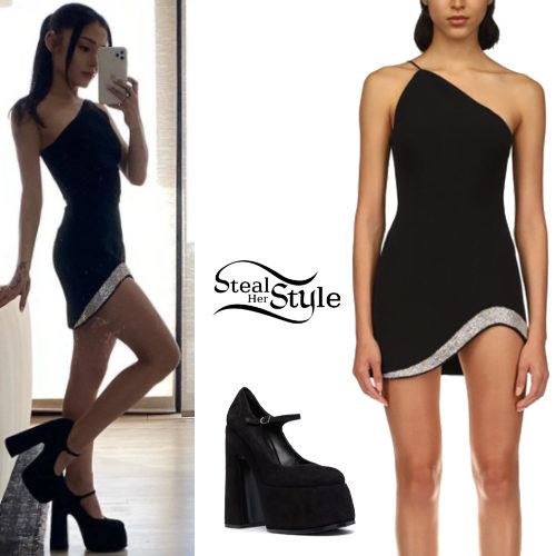 Black Mini Dress, Platform Pumps