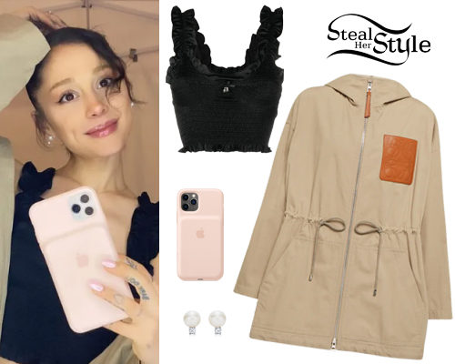 Black Top, Beige Jacket