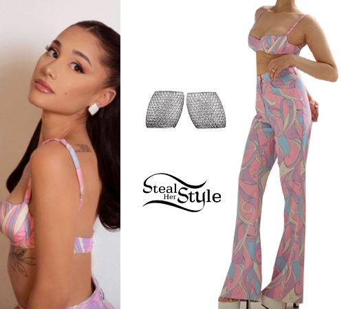 Pink Printed Bra and Pants