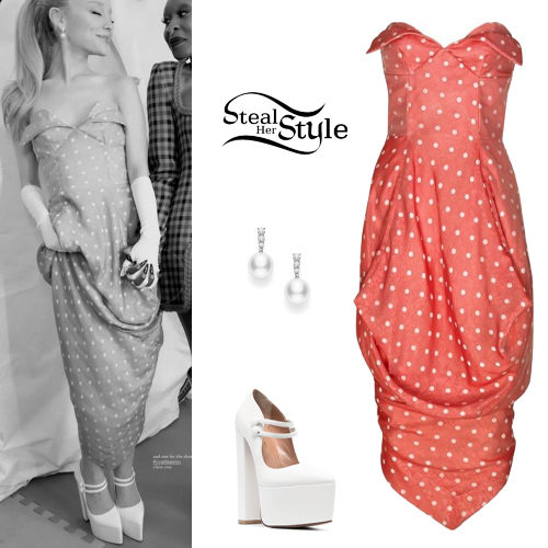 Polka Dot Dress, Platform Pumps