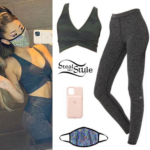 Sport Bra, Rhinestone Face Mask