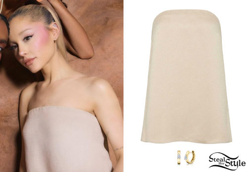 Strapless Blouse, Gold Huggies