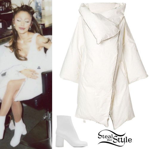White Duvet Coat and Boots