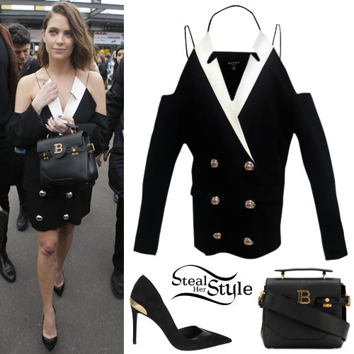 Cold-Shoulder Crepe Jacket and B-Buzz Tote Bag