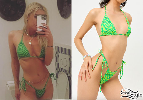 Green Printed Bikini