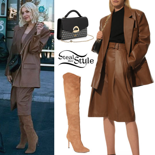 Leather Blazer and Skirt