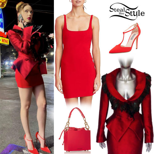 Red Dress and Blazer