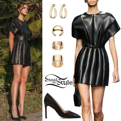 Leather Dress, Pointed Pumps
