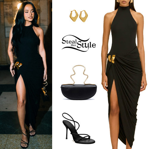 Black Dress and Sandals