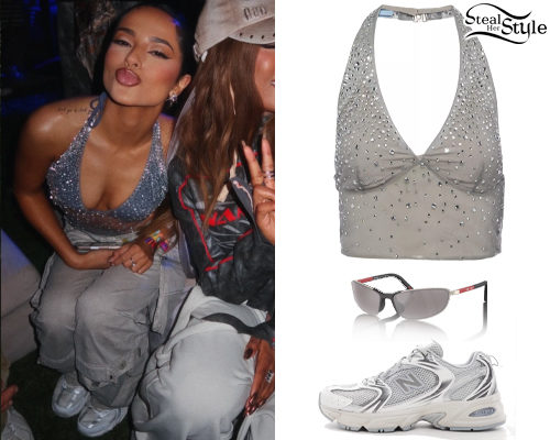 Crystal Top, White Sneakers