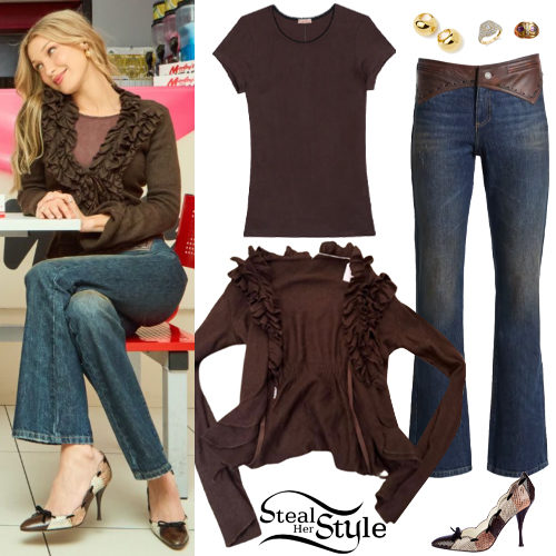 Brown Cardigan, Blue Jeans