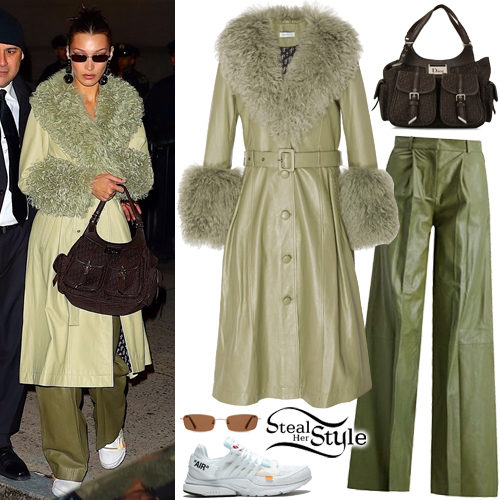 Green Leather Coat and Pants